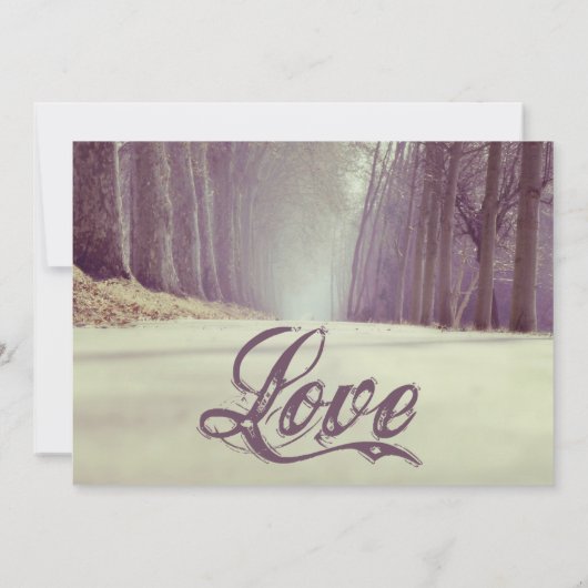 Invitations Mariages de automne des arbres rustiqu (Dos)