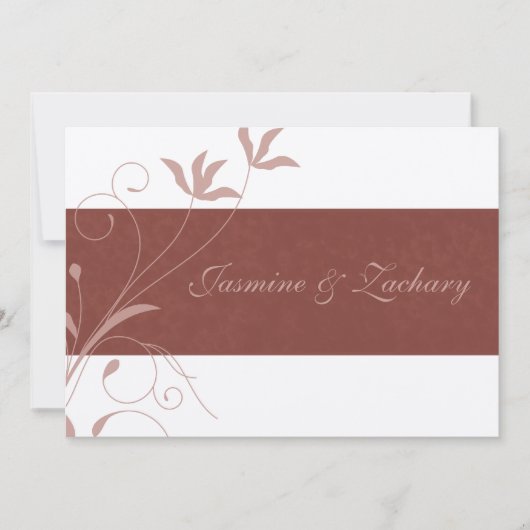 Invitations Mariages de automne élégantes (Devant)
