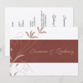 Invitations Mariages de automne élégantes (Devant / Derrière)