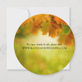 Invitations Mariages de automne Retro Vinyl Record (Dos)