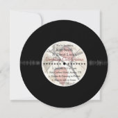 Invitations Mariages de automne Retro Vinyl Record (Devant)