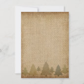 Invitations Mariages de automne Rustiques Pine Tre (Dos)