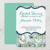 Invitations Marocaines De Douche Nuptiale (Devant / Derrière)