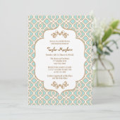 Invitations marocains de Fête de la mariée d'or (Debout devant)
