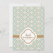 Invitations marocains de Fête de la mariée d'or (Dos)