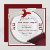 Invitations marron et grises de fête de remise des (Devant / Derrière)