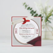 Invitations marron et grises de fête de remise des (Debout devant)