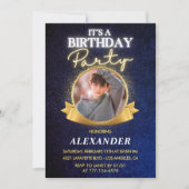 Invitations masculines 18e anniversaire Elegant Ch (Devant)
