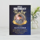 Invitations masculines 18e anniversaire Elegant Ch (Debout devant)