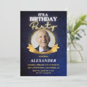 Invitations masculines 90e anniversaire Elegant Ch (Debout devant)