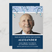 Invitations masculines 90e anniversaire Photo Mari (Devant / Derrière)