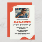 Invitations masculines 95e anniversaire Modern Pho (Devant / Derrière)