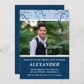 Invitations masculines à 17e anniversaire Photo Na (Devant / Derrière)