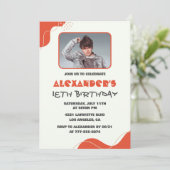 Invitations masculines à 18e anniversaire Photo mo (Debout devant)