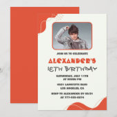 Invitations masculines à 18e anniversaire Photo mo (Devant / Derrière)