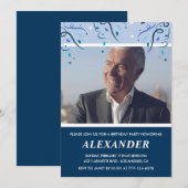 Invitations masculines à 75e anniversaire Photo Na (Devant / Derrière)