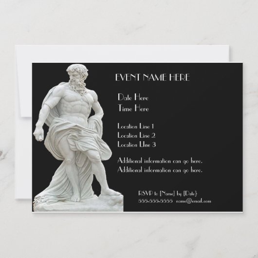 Invitations masculines de statue (Devant)