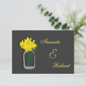 Invitations Mason Jar de mariage de printemps (Debout devant)