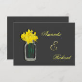 Invitations Mason Jar de mariage de printemps (Devant / Derrière)