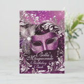 Invitations Masquerade Anniversaire (Debout devant)