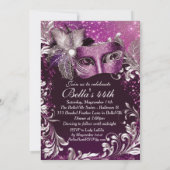 Invitations Masquerade Anniversaire (Dos)