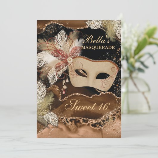 Invitations Masquerade Anniversaire (Debout devant)