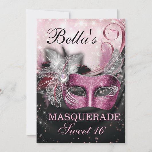Invitations Masquerade Anniversaire (Devant)