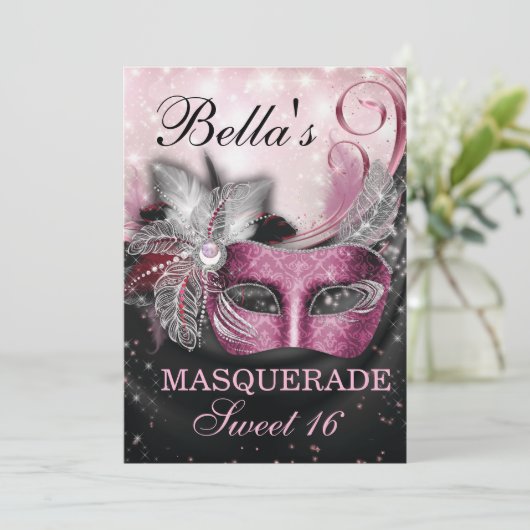 Invitations Masquerade Anniversaire (Debout devant)