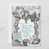 Invitations Masquerade Anniversaire (Dos)