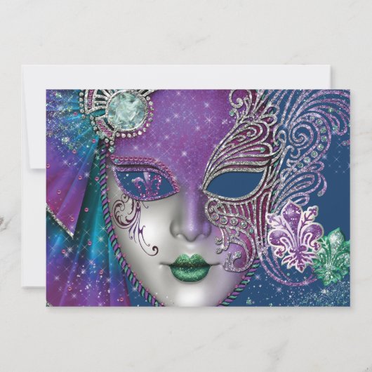 Invitations Masquerade Anniversaire (Dos)