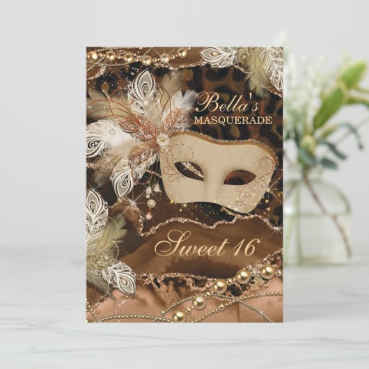 Invitations Masquerade Anniversaire (Debout devant)