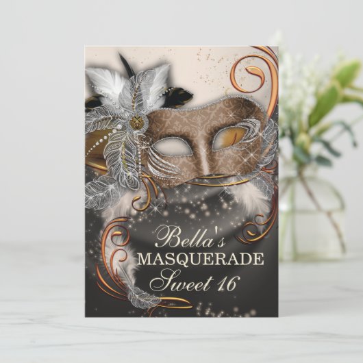 Invitations Masquerade Anniversaire (Debout devant)