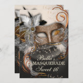 Invitations Masquerade Anniversaire (Devant / Derrière)
