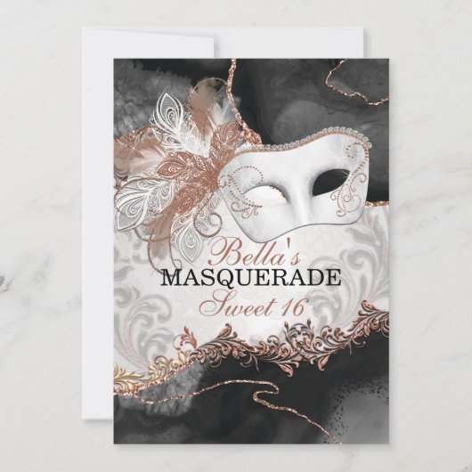 Invitations Masquerade Anniversaire (Devant)