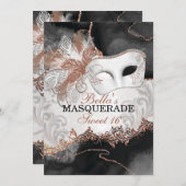 Invitations Masquerade Anniversaire (Devant / Derrière)