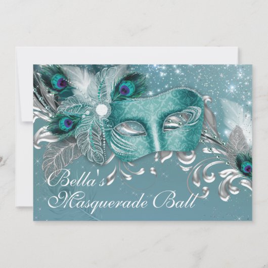 Invitations Masquerade Anniversaire (Dos)