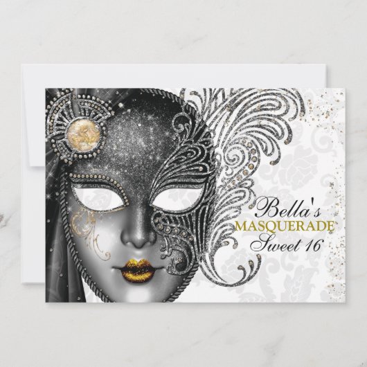 Invitations Masquerade Anniversaire (Dos)