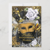 Invitations Masquerade Anniversaire (Devant)