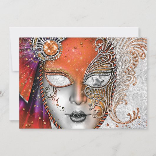 Invitations Masquerade Anniversaire (Dos)