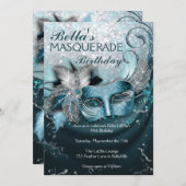 Invitations Masquerade Anniversaire (Devant / Derrière)