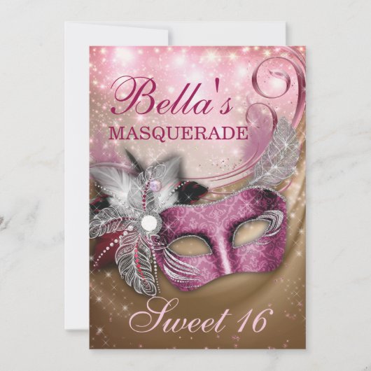 Invitations Masquerade Anniversaire (Devant)