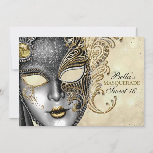 Invitations Masquerade Anniversaire (Dos)