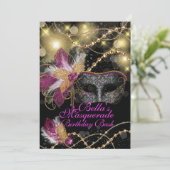 Invitations Masquerade Anniversaire (Debout devant)