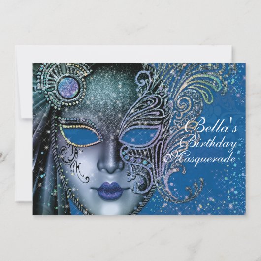 Invitations Masquerade Anniversaire (Dos)