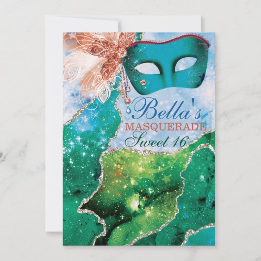 Invitations Masquerade Anniversaire (Devant)