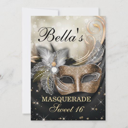 Invitations Masquerade Anniversaire (Devant)