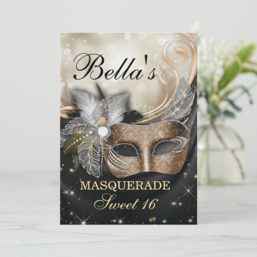 Invitations Masquerade Anniversaire (Debout devant)