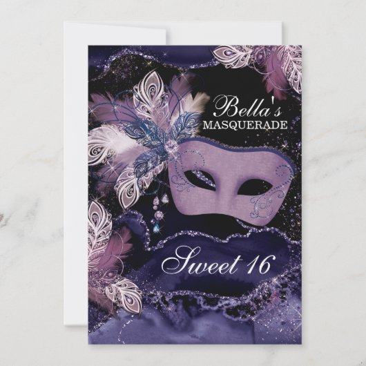 Invitations Masquerade Anniversaire (Devant)