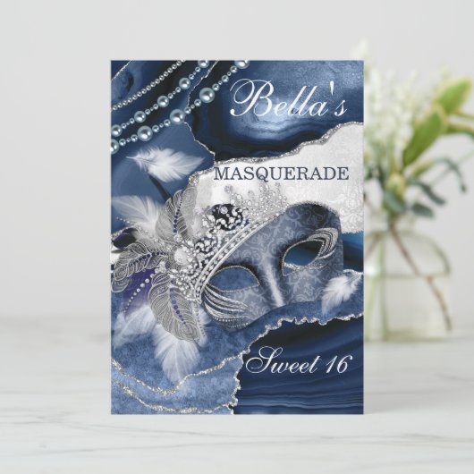 Invitations Masquerade Anniversaire (Debout devant)