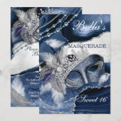 Invitations Masquerade Anniversaire (Devant / Derrière)